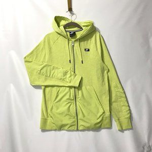 Nike Mens Medium Sportswear Lightweight Full Zip Hoodie Limelight Green
